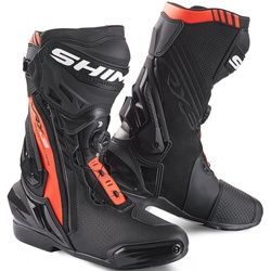 SHIMA VRX-3 perforierte Motorrad Stiefel, schwarz-weiss-rot, Größe 43