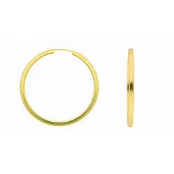 Adelia ́s Paar Creolen Damen 333 Gold Ohrringe Creolen Ø 38 mm, Goldschmuck für Damen goldfarben
