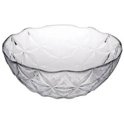 Homeware Schüssel , Transparent , Glas , rund , 24x9x24 cm , Geschirr, Schalen & Schüsseln, Glasschalen