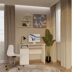 Raumhirsch Furniture Schreibtisch mit Schublade, Tastaturauszug, Büroschreibtisch (Maße 98,5 x 51 x 75,5 cm, Griffloses Design), Schrank mit Stauraum, Modernes Design weiß