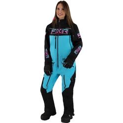 FXR Maverick Lite Damen 1-Teiler Snowmobil Kombi, schwarz-blau, Größe 4