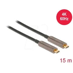 DELOCK 84104 - Aktiv Optisches USB-CTM Video Kabel (AOC), 4K 60Hz, 15 m