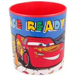 Disney Cars Becher - Mikrowellengeeigneter Kunststoffbecher 390 ml – für Kinder, 1-tlg., ideal für den täglichen Gebrauch, perfekt für die Kinder rot