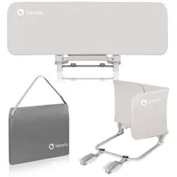 lionelo Bettschutzgitter LORA (Set, Einfach und intuitiv zu montieren), Kompakte Größe, 2 Sicherheitsgurte, Neigungsverstellung beige