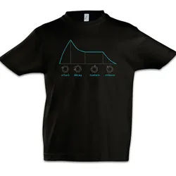 Urban Backwoods Print-Shirt Synthesizer ADSR I Kinder T-Shirt Electro Techno Acid LFO Musik Music (1-tlg) DJ MC Elektro 90s schwarz 110/116