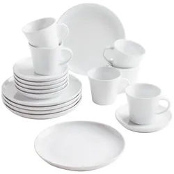 KAHLA Kaffeeservice Update 18tlg. (18-tlg), 6 Personen, Porzellan, Made in Germany weiß