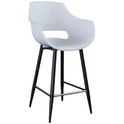 Kawola Thekenhocker Zaja Weiß Kunststoff , 57x103x59 cm , Esszimmer, Barmöbel, Barhocker