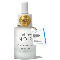 mellow NOIR Gesichtsserum Concentrated Booster 15 ml Vegan zertifizierte Naturkosmetik, Sofort straffendes Hyaluron-Serum für Gesicht & Augen