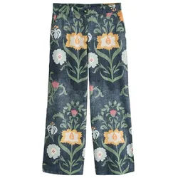 Next Palazzohose National Trust x Next Hose mit weitem Bein (1-tlg) blau W28 x L33 Inch