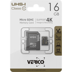 Verico 16GB microSD C10 UHS-1 Speicherkarte ( inkl. Adapter )