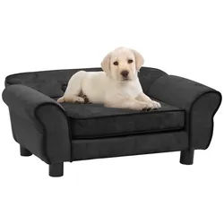 vidaXL Hundekorb Hundesofa Dunkelgrau 72x45x30 cm Plüsch grau
