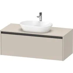 Duravit Ketho.2 Konsolenwaschtischunterbau wandhängend Taupe Matt 1200x550x459 mm - K24887091910000 K24887091910000