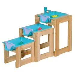 Happy People - Wasser-Spieltisch 3er Set - mit Schleusenfunktion Wasserspielzeug