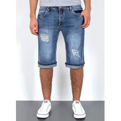ESRA Jeansshorts Herren Sommerhose Jeans Shorts Herren Jeans-Shorts Stretch kurze Hose Jeans-Shorts Herren kurze Jeans Herren Sommer Hose Jeans Shorts blau W48