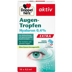 DOPPELHERZ Augen-Tropfen Hyaluron 0,4% Extra 10X0.5 ml