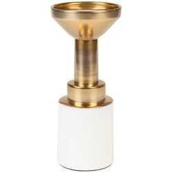 Zuiver Kerzenhalter , Weiß, Goldfarben , Metall , 20 cm , zum Stellen , Dekoration, Kerzen & Kerzenhalter, Kerzenständer