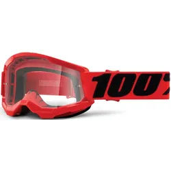 100% Strata II Jugend Motocross Brille, schwarz-rot