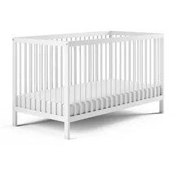 Kids Collective Babybett mit Matratze 70x140 cm in Weiß , Holz , Buche , 70x140 cm , Babymöbel & Kindermöbel, Babyzimmer, Babybetten, Gitterbetten