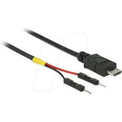 DELOCK 85406 - USB Stromkabel Micro-B auf 2x 1-pin Header, 10 cm