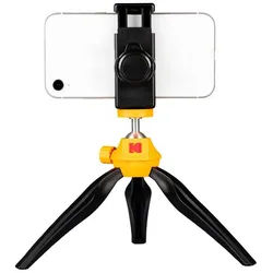 Kodak Tripod Dreibeinstativ (Smartphone-Klemme, Bluetooth-Auslöser, 1/4" Gewinde) schwarz