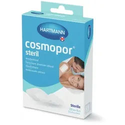 Cosmopor® Steril Wundverband 7,2 x 5 cm, hypoallergen, Selbstklebender Wundverband mit nicht verklebendem Mikro-Netz, 1 Packung = 5 Stück