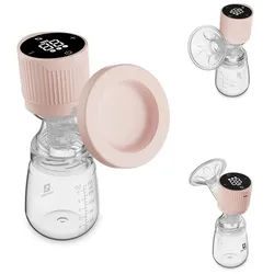 Lorelli Elektrische Milchpumpe elektrische Milchpumpe Lila, 180 ml Flasche LED-Anzeige Timer 3 Modi rosa