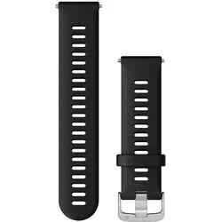 GARMIN Schnellwechsel-Armband | Silikon-Edelstahl Silber | Schwarz | 2
