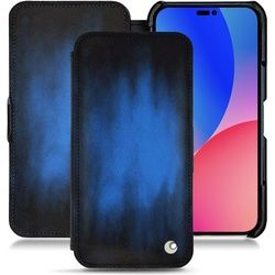 Noreve Lederschutzhülle horizontal (iPhone 14 Pro Max), Smartphone Hülle, Blau