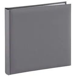 Hama Fotoalbum Jumbo-Album "Fine Art", 30x30 cm, 80 weiße Seiten Foto Album grau