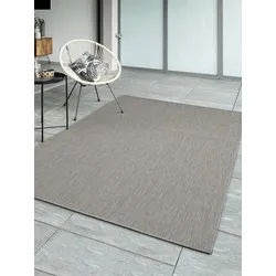 the carpet Teppich Mistra, rechteckig, Höhe: 10 mm, moderner robuster In und Outdoor Teppich grau 80 cm x 200 cm x 10 mm