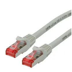 ROLINE Patchkabel Cat.6 S/FTP (PiMF) LAN-Kabel, RJ-45 Männlich (Stecker), RJ-45 Männlich (Stecker) (2000.0 cm), Component Level, LSOH grau