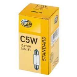HELLA Glühlampe, Kofferraumleuchte 8gm002092121 C5W für VOLVO IVECO DAF VAUXHALL FERRARI VW MAN MITSUBISHI TOYOTA GENERAL MOTORS ASTON MARTIN HOBBYCA