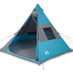vidaXL Tipi-Zelt Tipi-Campingzelt 7 Personen Blau Wasserdicht, Personen: 7 (1 tlg) blau