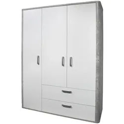 Xxxl Babykleiderschrank , Weiß , Metall , 5 Fächer , 2 Schubladen , 138x189x51 cm , Beimöbel erhältlich, ohne Ausstattung , Baby & Kindermöbel, Babyzimmer, Babyzimmer-Serien