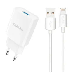 A4EU USB-A 2.1A wall charger - white + USB-A - Lightning cable