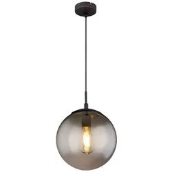 GLOBO LIGHTING Hängeleuchte, Leuchtmittel nicht inklusive, Decken Hängeleuchte mit Glaskugel Esstischlampe grau