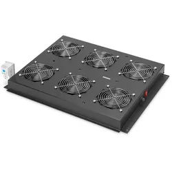 Digitus Dachlüftermodule für 19" Unique Schränke 6 Lüfter RAL9005 schwarz