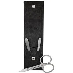 Maniküre-Etui ERBE "ERBE Maniküre Set Taschen-Etui Serie "Piemont", 3-tlg, Inox", schwarz, Nageletuis, B/H/T: 50mm x 100mm x 20mm 3 tlg., Echtleder, rostfreie Instrumente, Hergestellt in Solingen/Deutschland, B:50mm H:100mm T:20mm