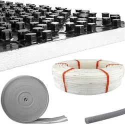 6 m2 Fußbodenheizung-Set - Noppensystem - 30 mm Wärme-Trittschall-Dämmung - PE-RT 5-Schichtrohr 16 x 2 mm