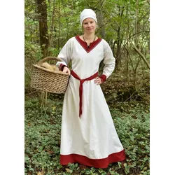Battle Merchant Ritter-Kostüm Wikinger Kleid Jona, natur/weinrot, Gr. M beige|rot M | M