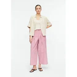 comma 7/8-Hose Hose Wide-Leg-Hose mit Bundfalten in Ankle-Länge rosa 42