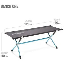 Helinox Campingstuhl Bench One (kleine Bank für 2 Personen) schwarz/blau schwarz
