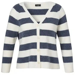 VIA APPIA DUE Strickjacke aus hochwertigem Materialmix blau 46