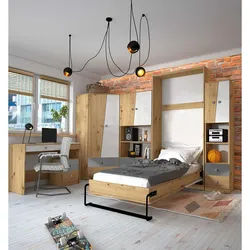 Feldmann-Wohnen Jugendzimmer-Set Nero 6-teilig Artisan Eiche / Weiß-Grau-Hochglanz 431 / 226 / 220cm , Holz , 431x220x226 cm , Babymöbel & Kindermöbel, Kinderzimmer & Jugendzimmer, komplette Jugendzimmer