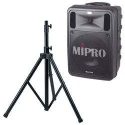 Mipro Audio Mipro MA-505R2 Mobiler Lautsprecher mit Stativ Lautsprechersystem (Bluetooth, 100 W) schwarz