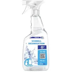 MEDIzid® O3 Schnelldesinfektion, Gebrauchsfertige, alkoholische Flächendesinfektion, 0,75 Liter - Sprühflasche