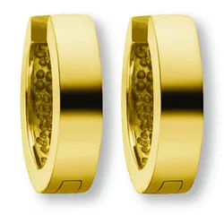 ONE ELEMENT Paar Creolen Ohrringe Creolen aus 585 Gelbgold Ø 12,5 x 3,0 mm, Zurückhaltend & edel – passt zu eleganten wie lässigen Looks goldfarben