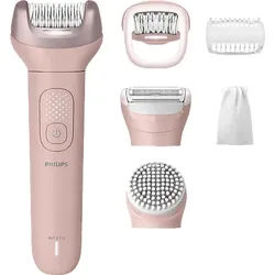 PHILIPS BRE718/00, 5 Aufsätze, Epilierer, Rosa