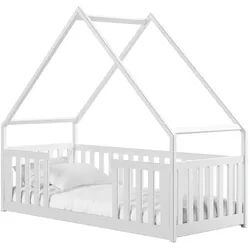 Mirjan24 Hausbett Bee , Weiß , Holz , Kiefer , Rechteckig , 80x180 cm , FSC 100% , Babymöbel & Kindermöbel, Kinderzimmer & Jugendzimmer, Kinderbetten, Spielbetten