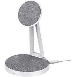 XLayer MagFix Pro Ladestation 15 W 1 x MagSafe-Ladefläche, 1 x AirPods induktive Ladefläche Grau, Weiß